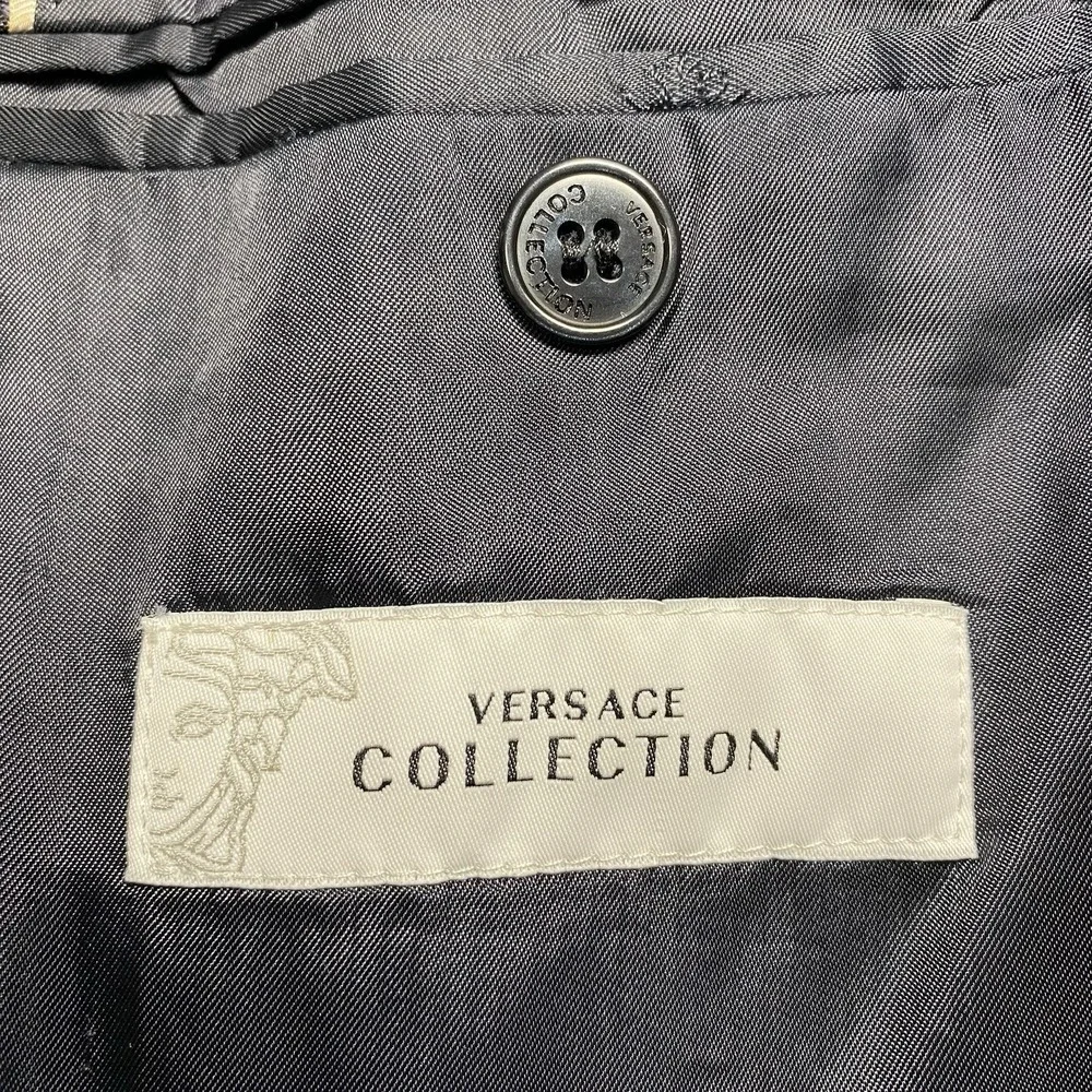 Versace Collection Blazer 50 (40R) Wool Blend 2B1V Peak Lapel Textured READ
